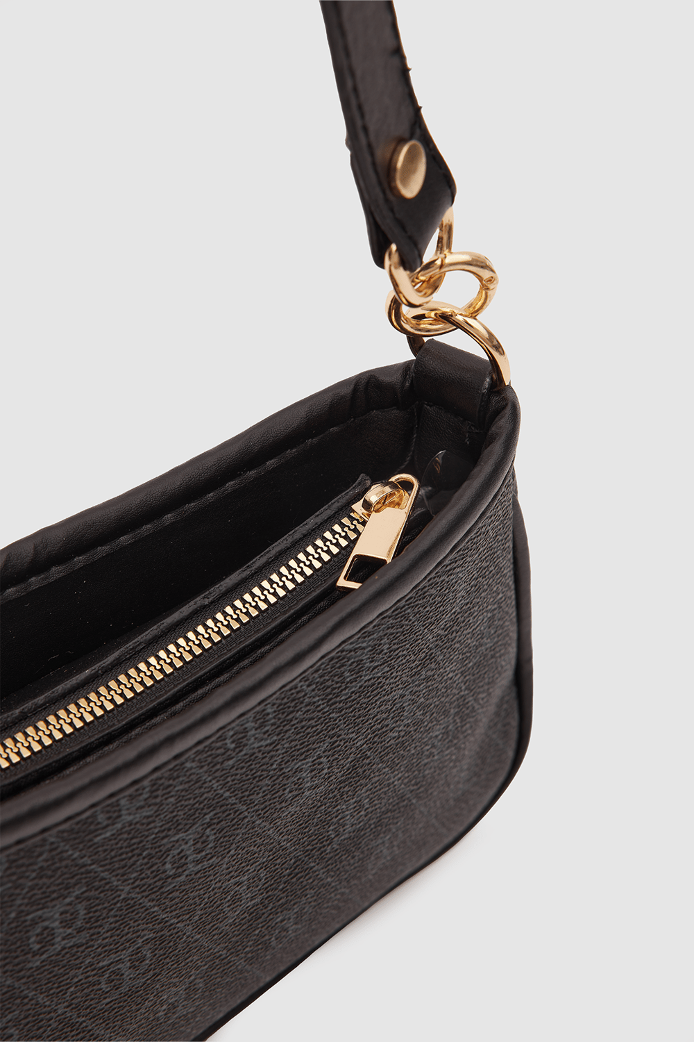Farme Monogram Baget ve Çapraz Çanta Siyah