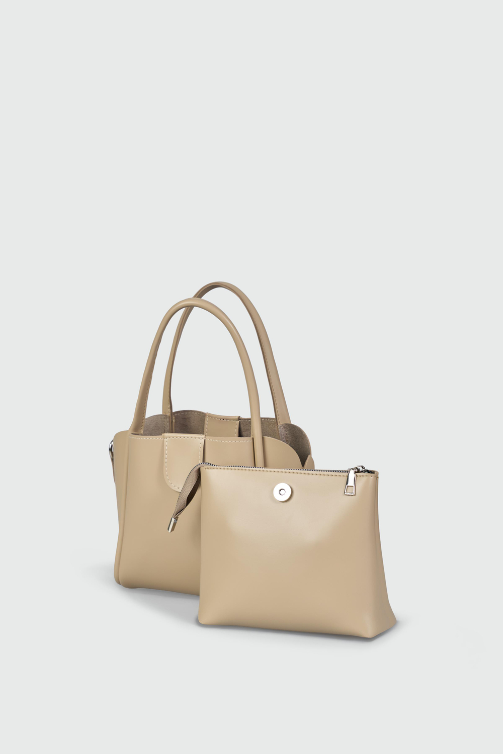 Beca El ve Çapraz Çanta Bej