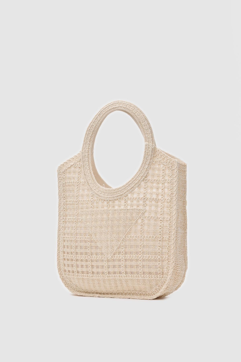 Vicolo Handmade Makrome Tote Çanta Krem