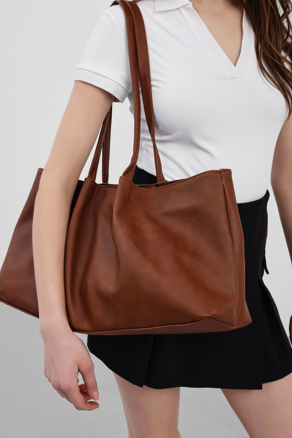 Chantel Omuz Çantası Taba