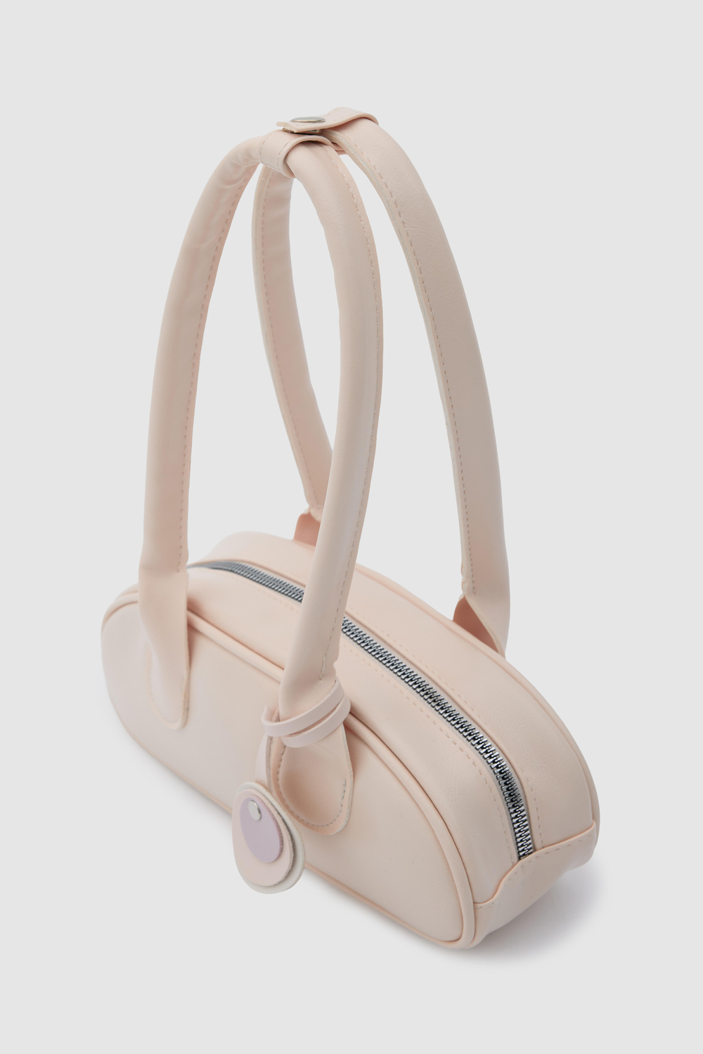 Lisse Charmlı Oval Baget Çanta Pudra Pembe