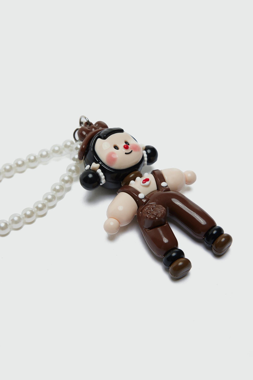 Lolita Key İncili Çanta Charmı Kahverengi