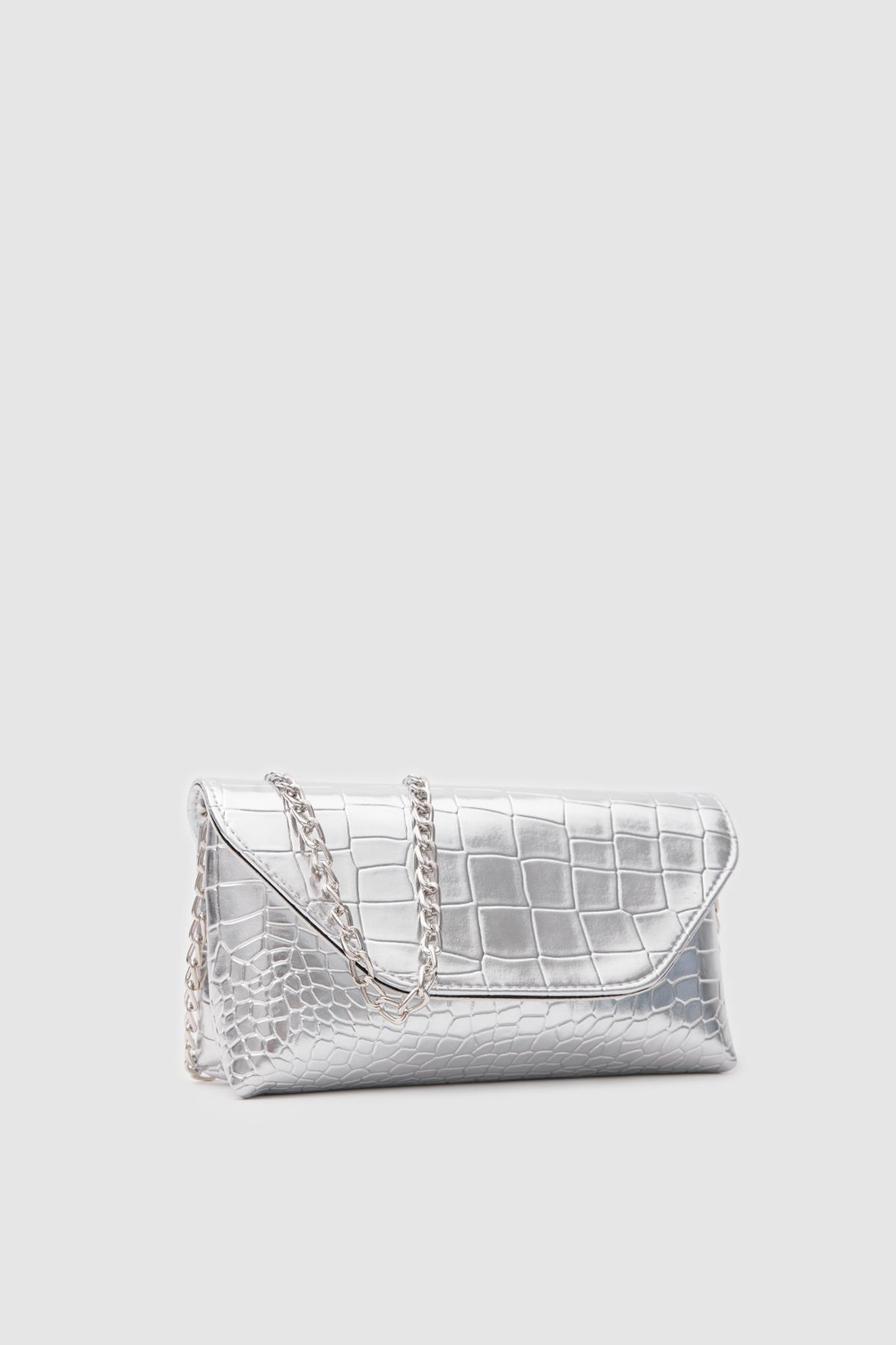 Gigi Clutch ve Çapraz Çanta Gümüş