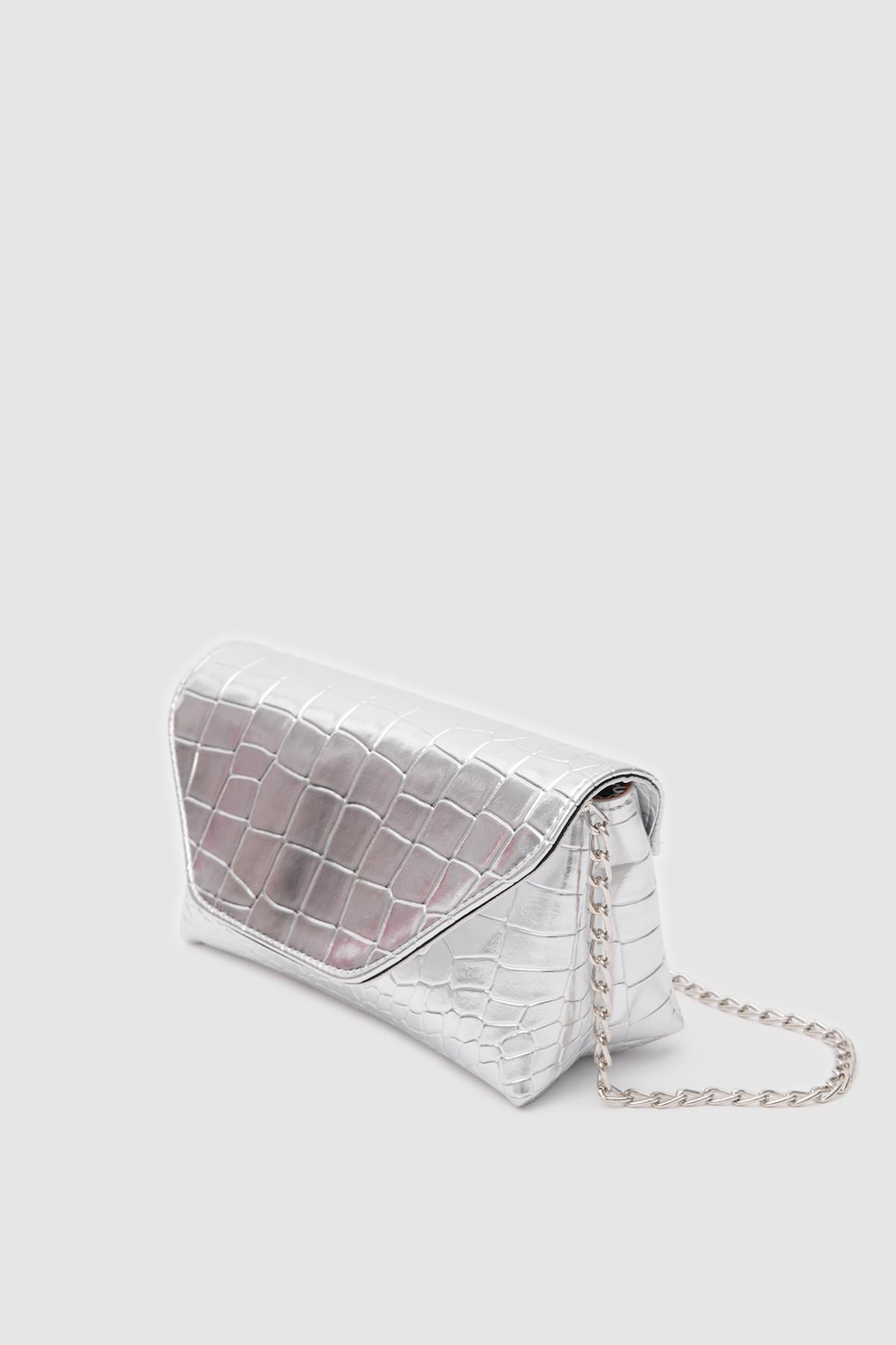 Gigi Clutch ve Çapraz Çanta Gümüş