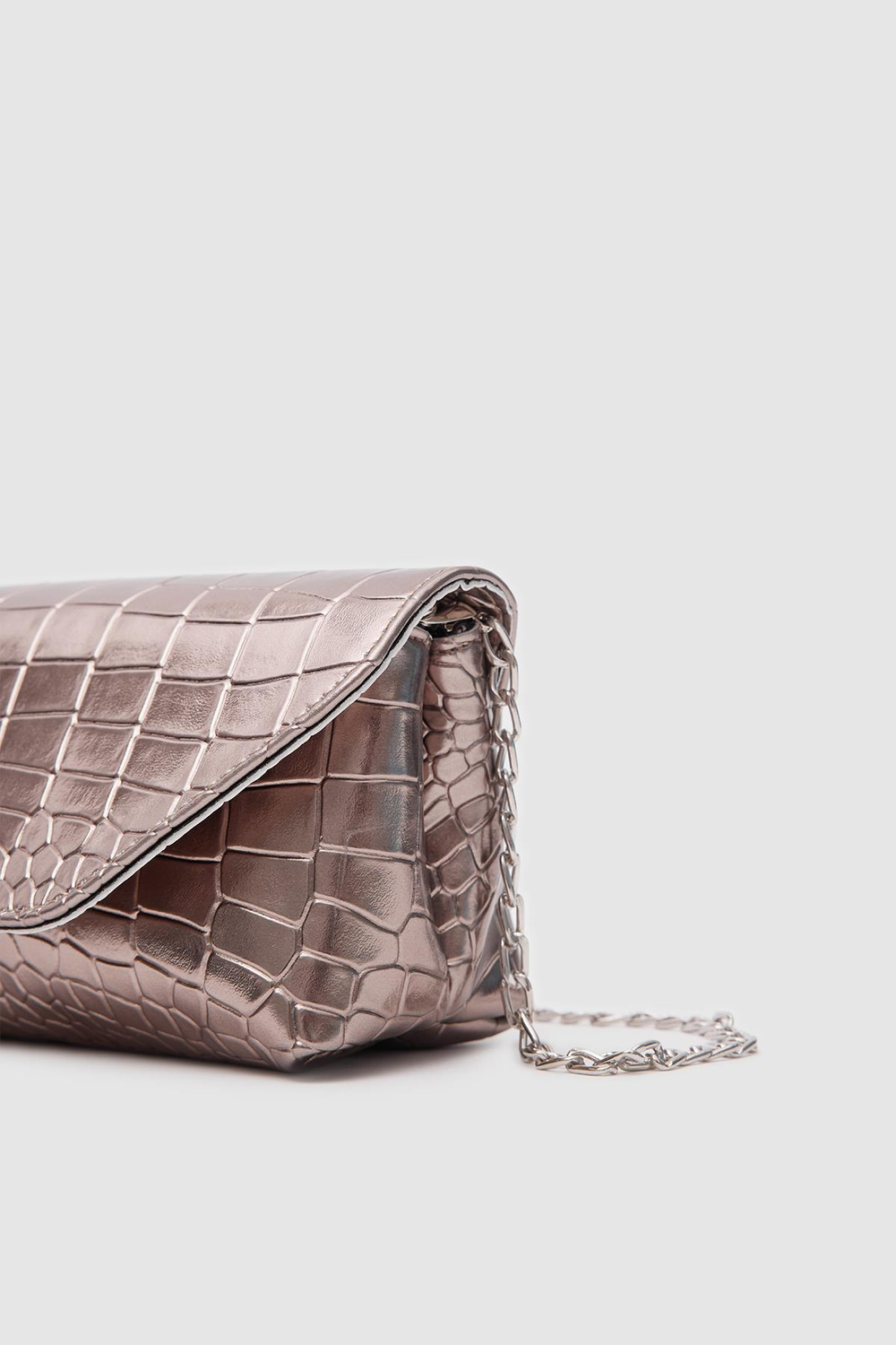Gigi Clutch ve Çapraz Çanta Platin