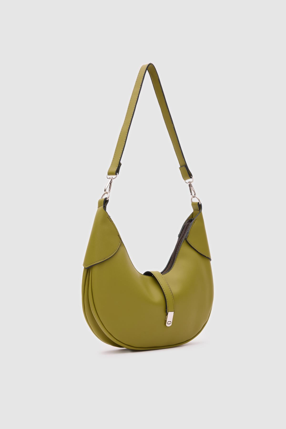 Suzu Oval Baget Çanta Zeytin Yeşili