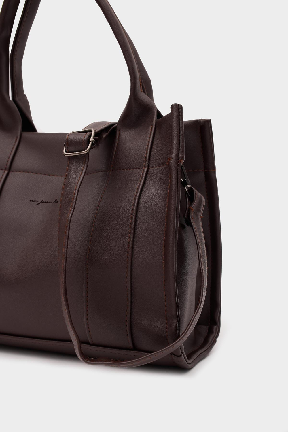 Bonnie Deri Tote Bag Acı Kahve