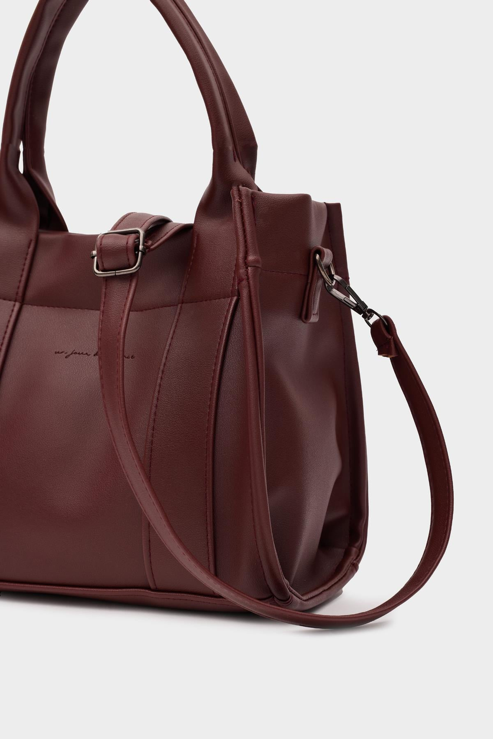 Bonnie Deri Tote Bag Bordo