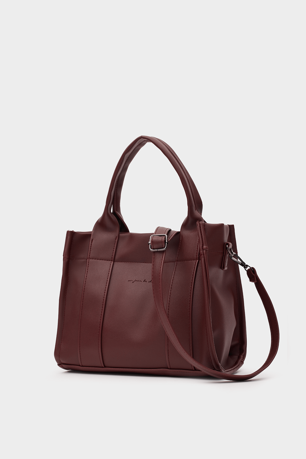 Bonnie Deri Tote Bag Bordo