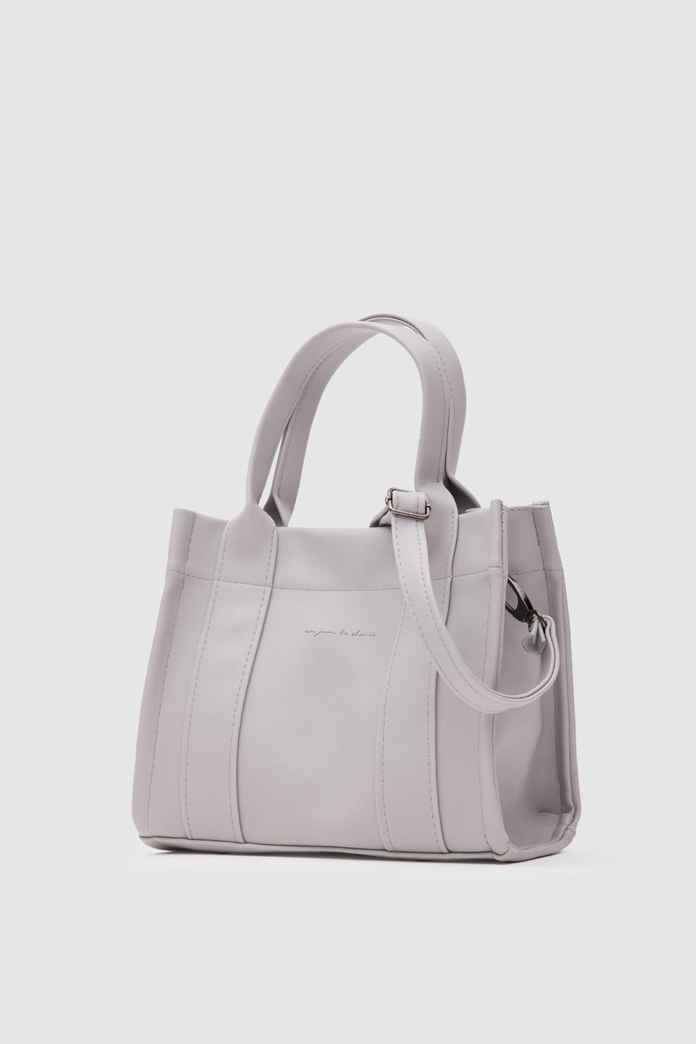 Bonnie Deri Tote Bag Gri