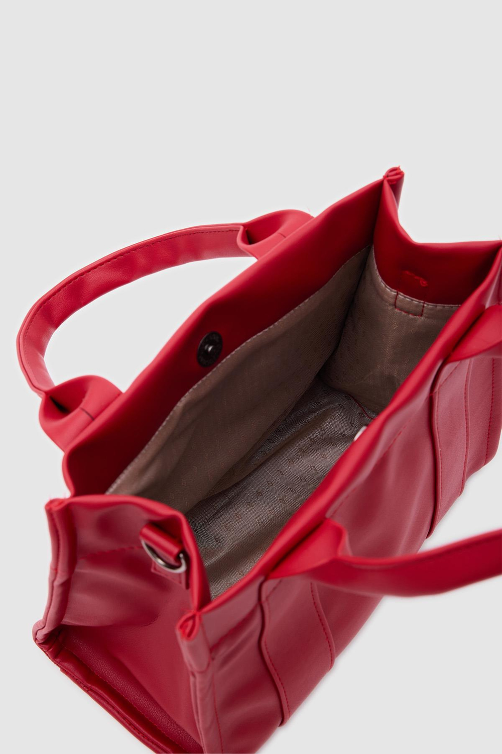 Bonnie Deri Tote Bag Kırmızı