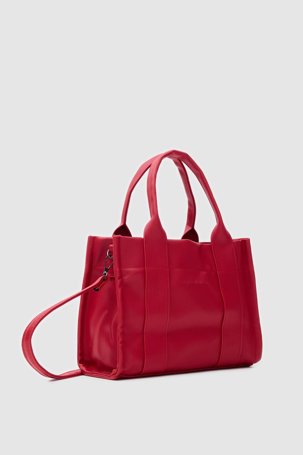 Bonnie Deri Tote Bag Kırmızı