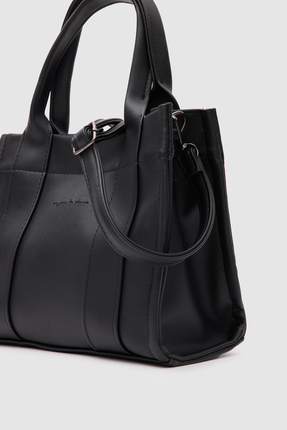 Bonnie Deri Tote Bag Siyah
