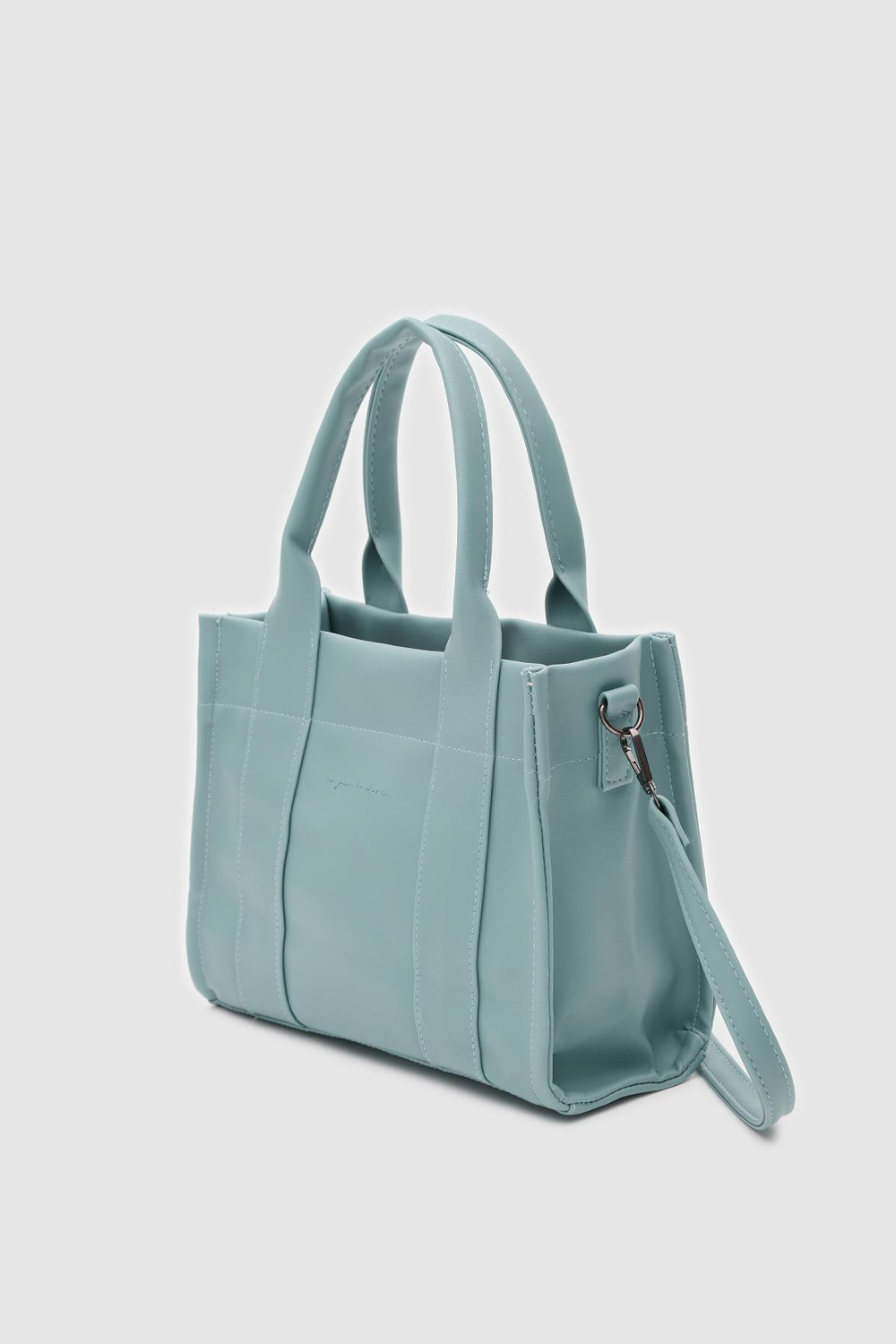Bonnie Deri Tote Bag Turkuaz