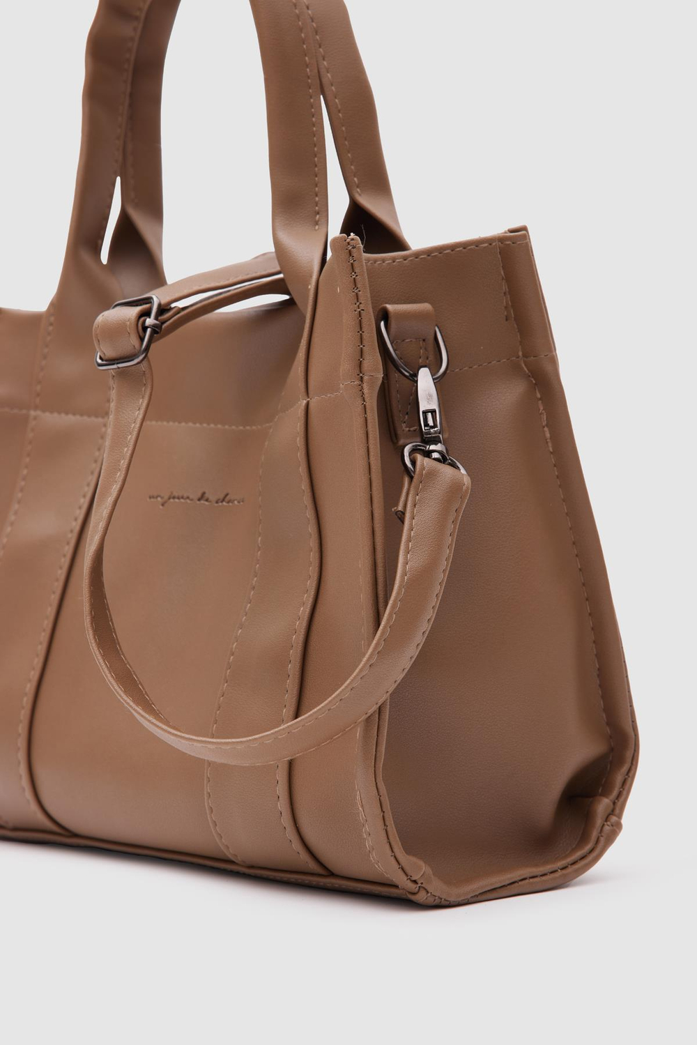 Bonnie Deri Tote Bag Vizon