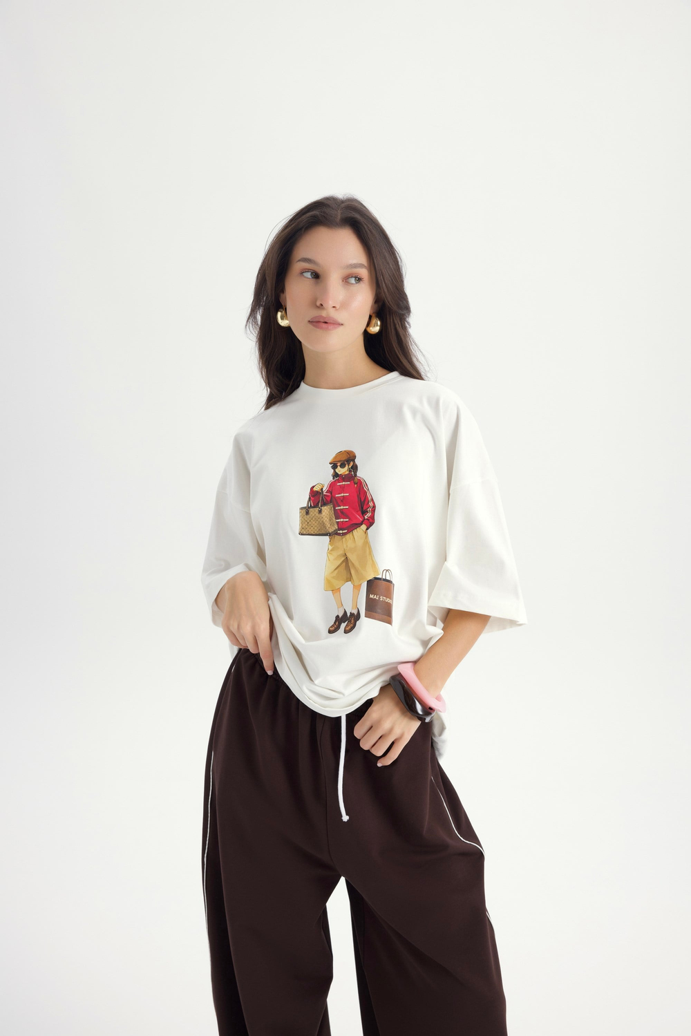 Arles Kahve T-Shirt Eşofman Takım