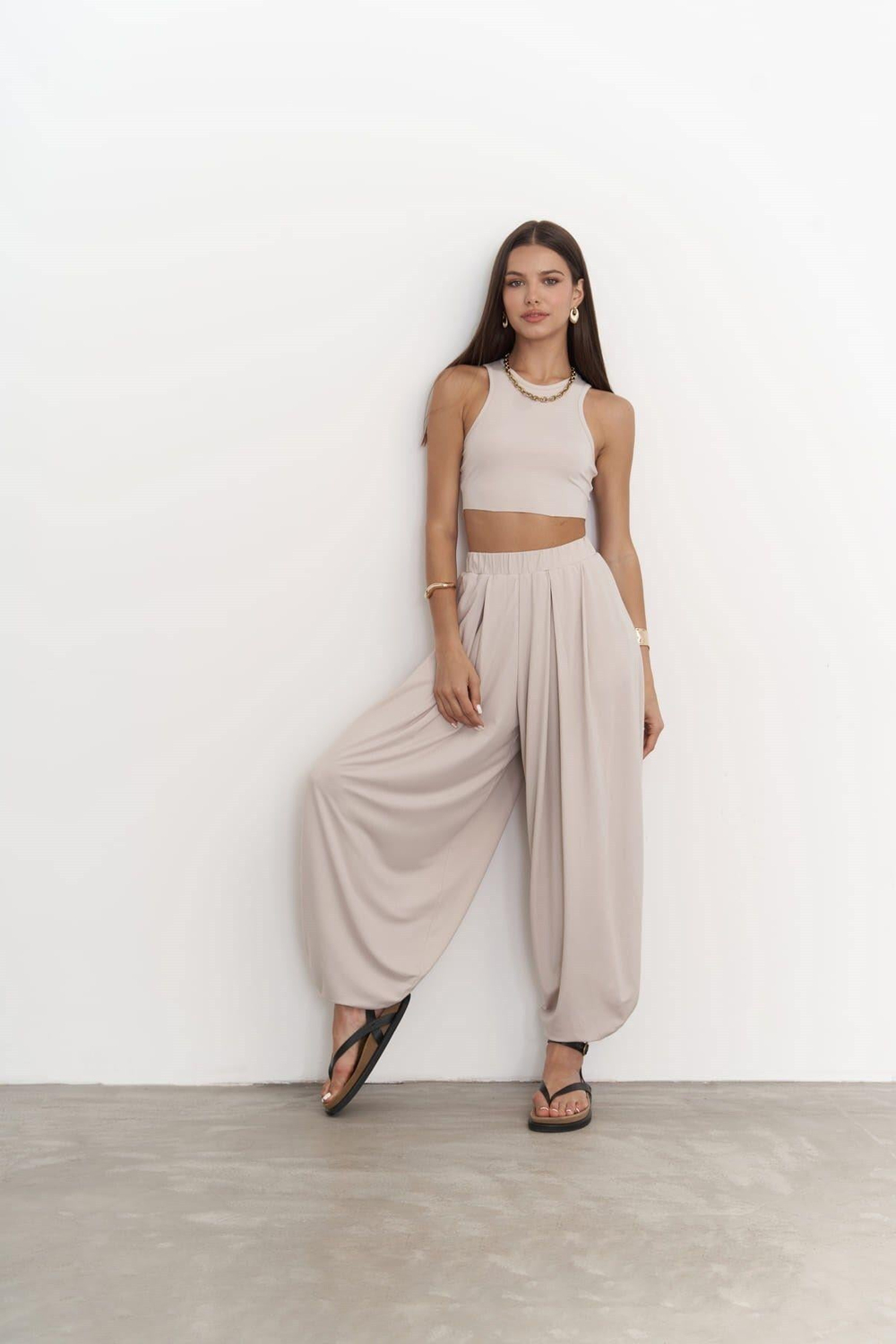 Casey Taş Crop Pantolon Takım
