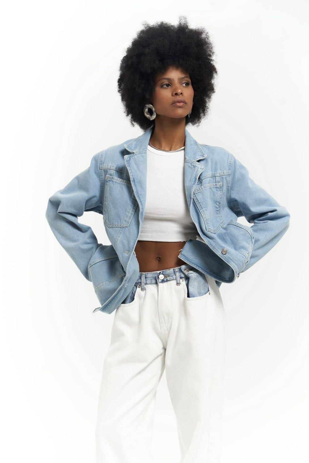 Charleston Mavi Blazer Jean Ceket