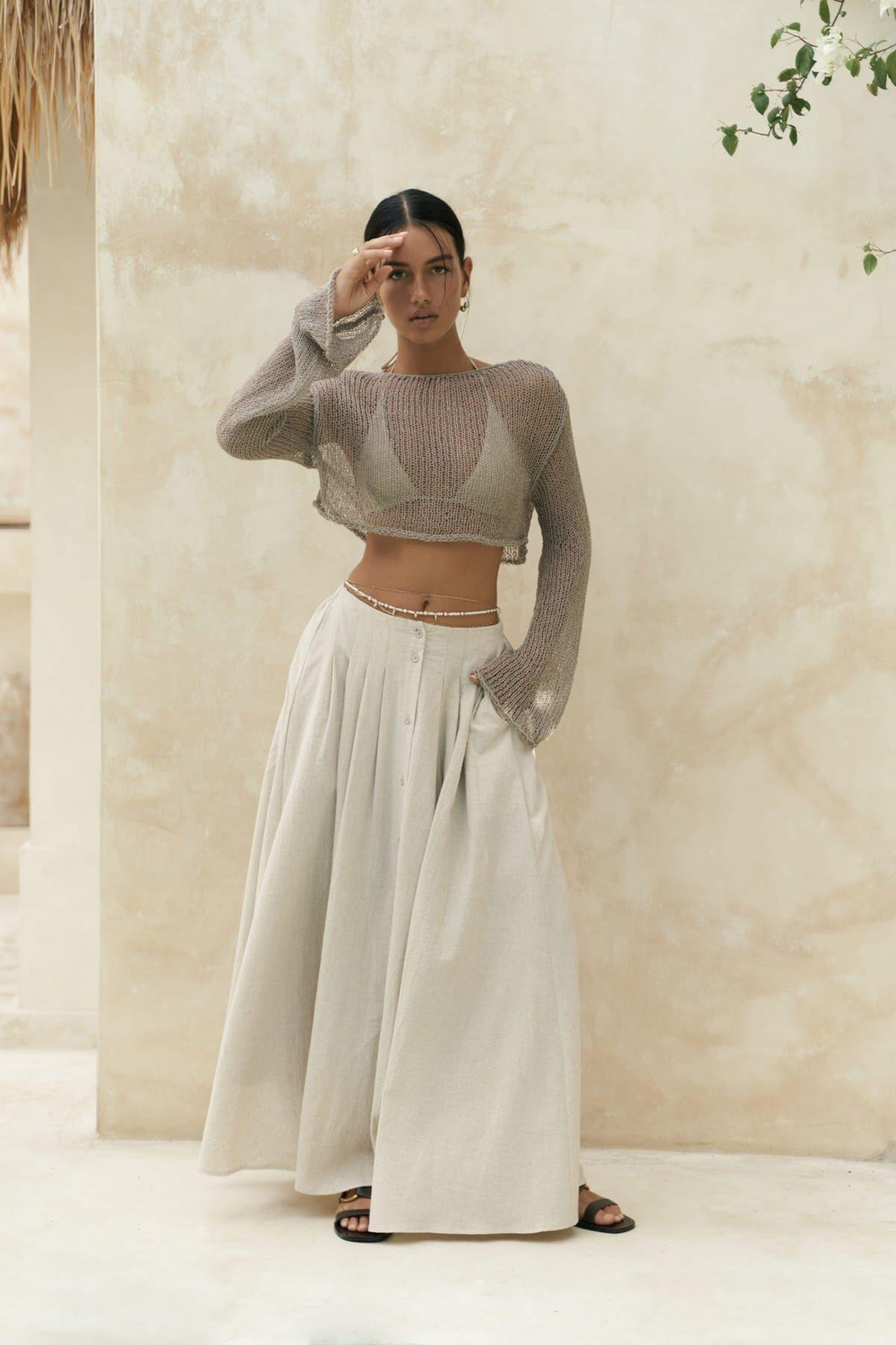 Daisy Vizon İnce Triko Crop