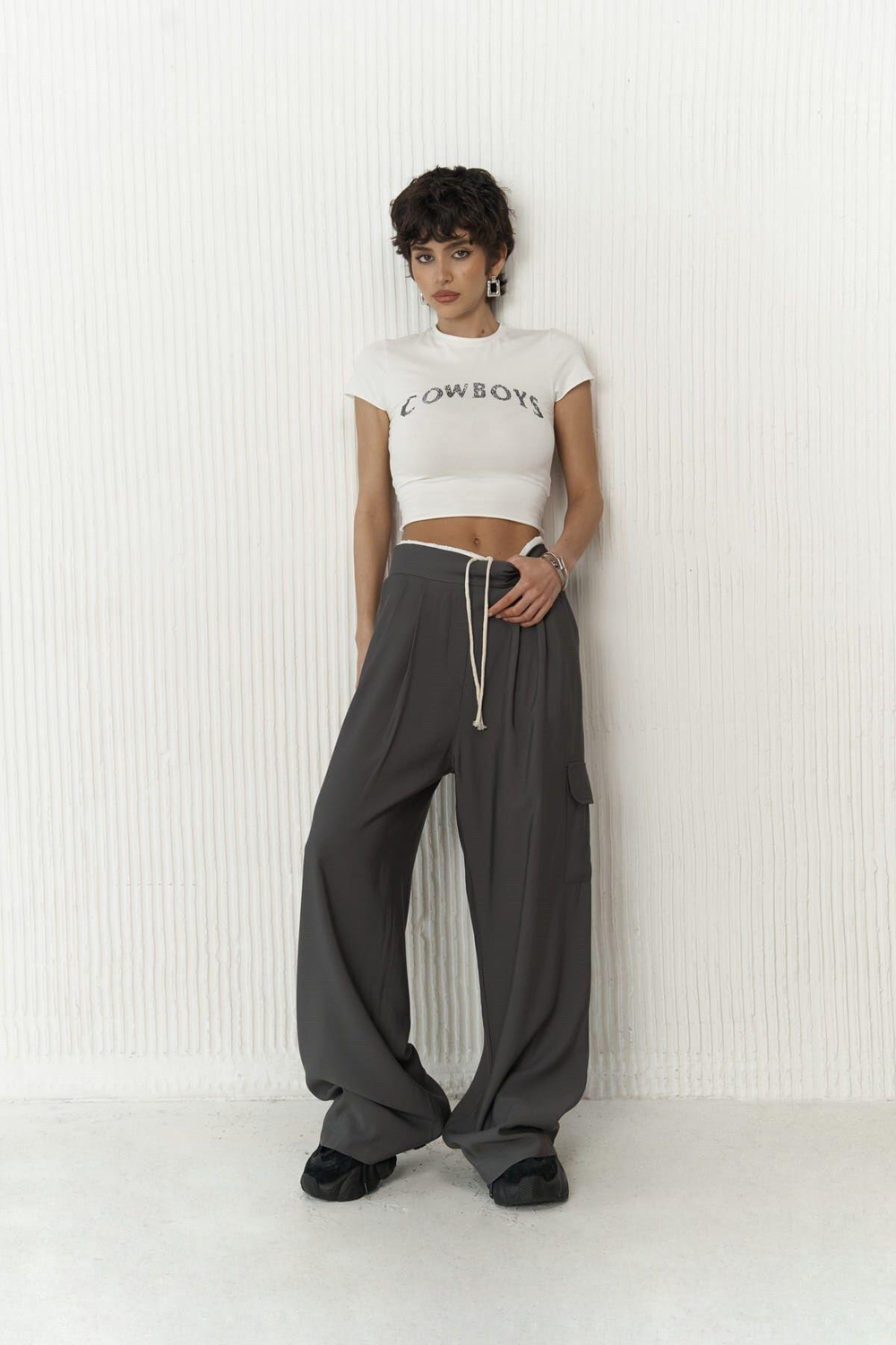 Gloria Boxer Detaylı Antrasit Pantolon