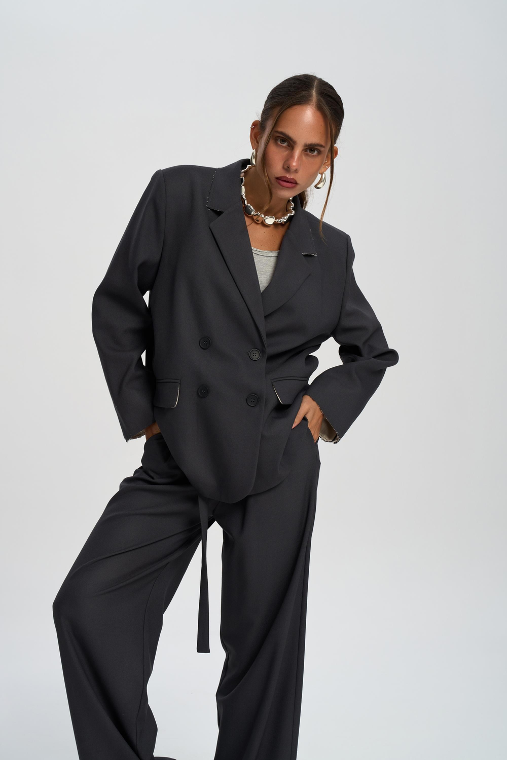 Letizia Antrasit Blazer