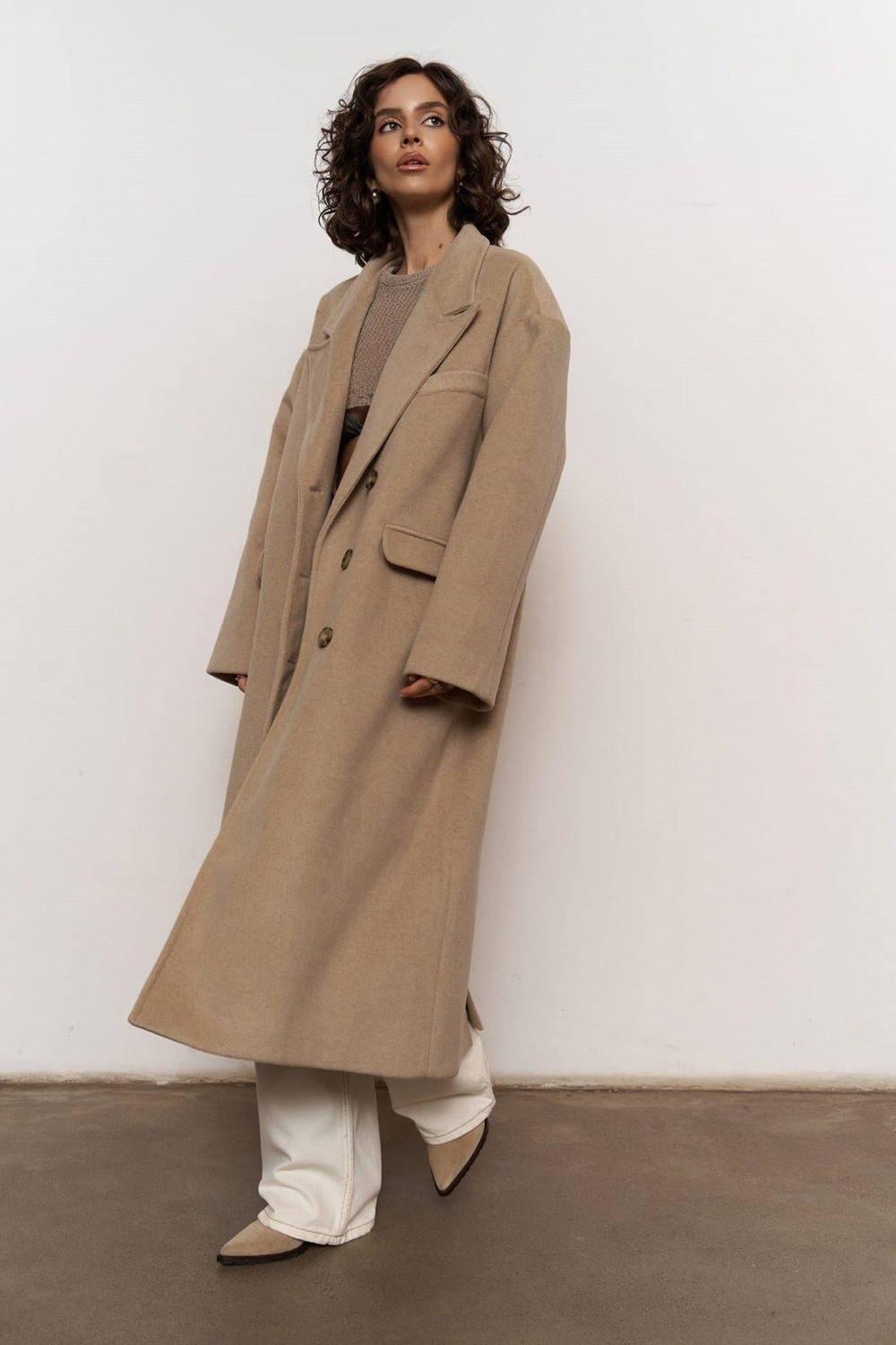 Lowen Taupe Oversize Kaban