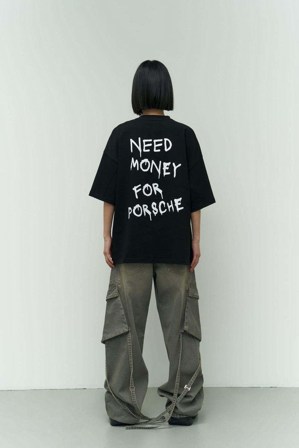 Need Money Siyah Oversize T-shirt