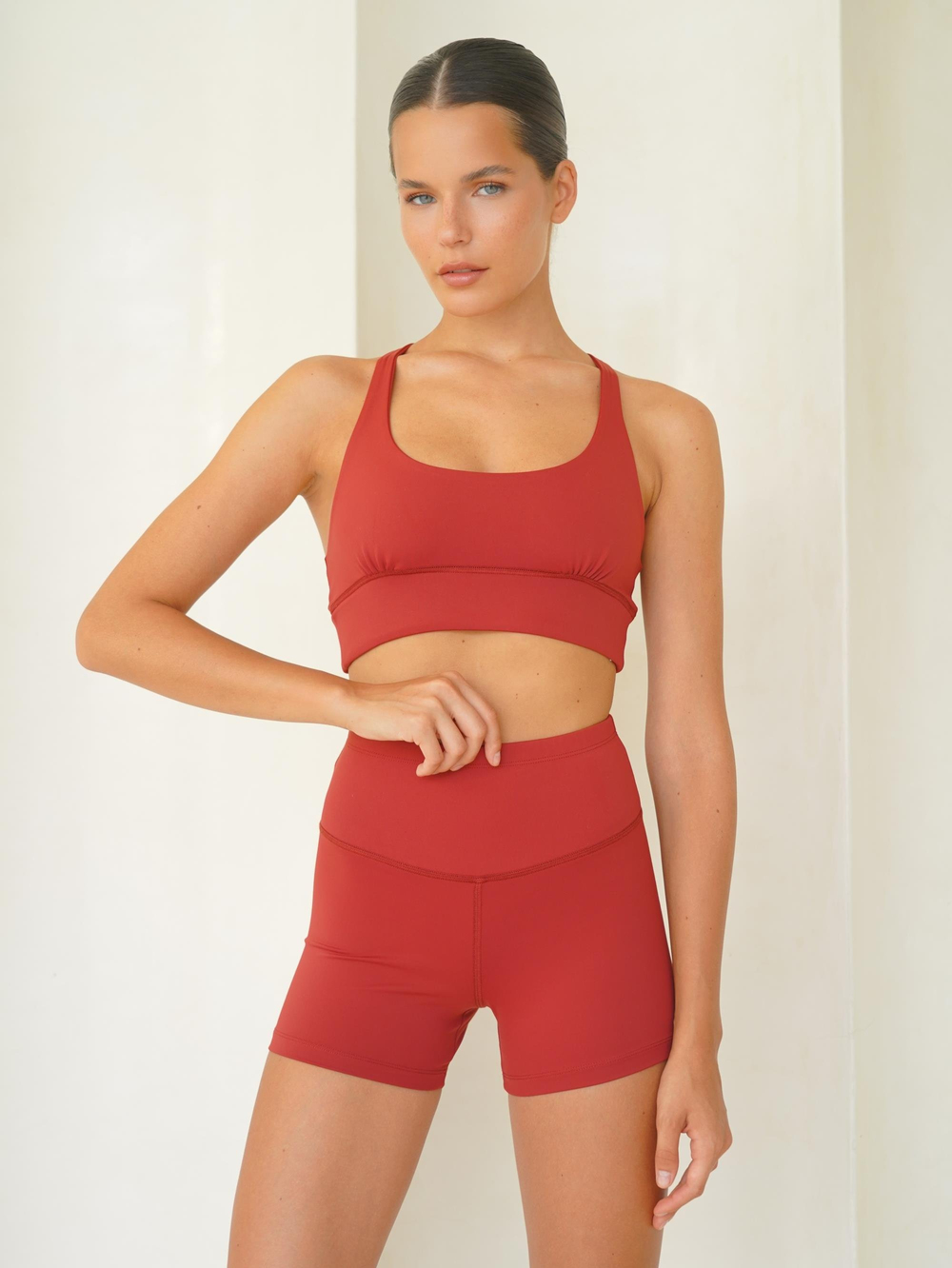 Samadhi Dikiş Detay Kısa Bordo Şort