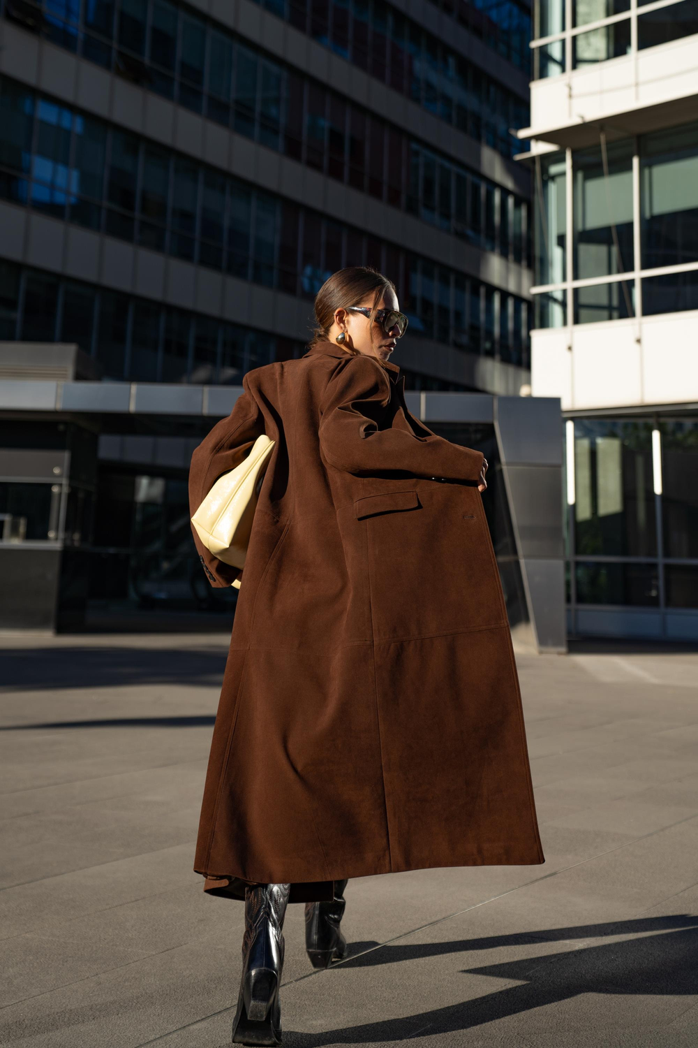 Selva Masculine Uzun Kahve Trençkot