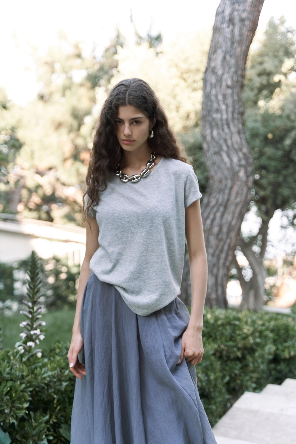 Suva Kısa Kol Gri T-Shirt