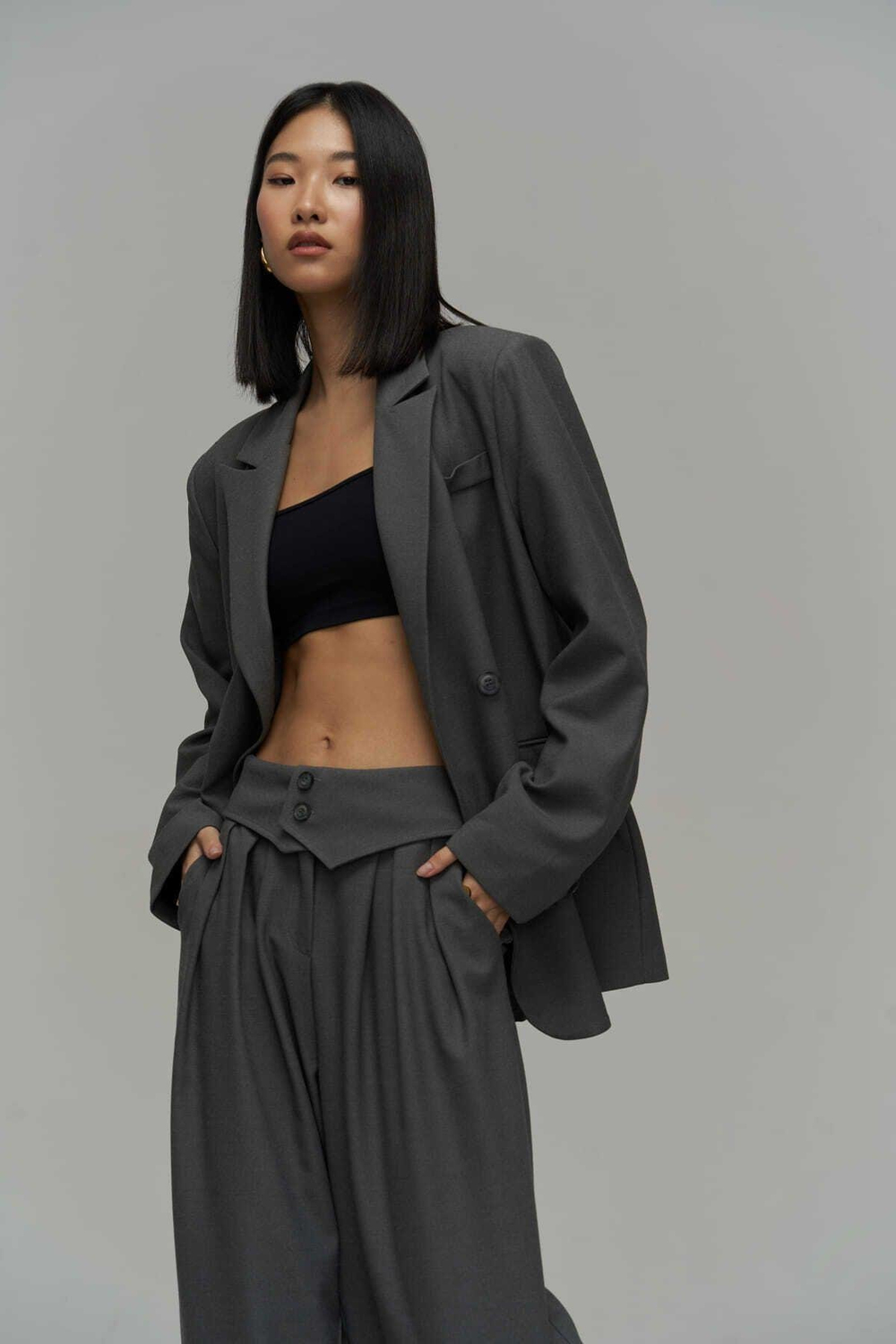 Vanya Antrasit Blazer Ceket Takım