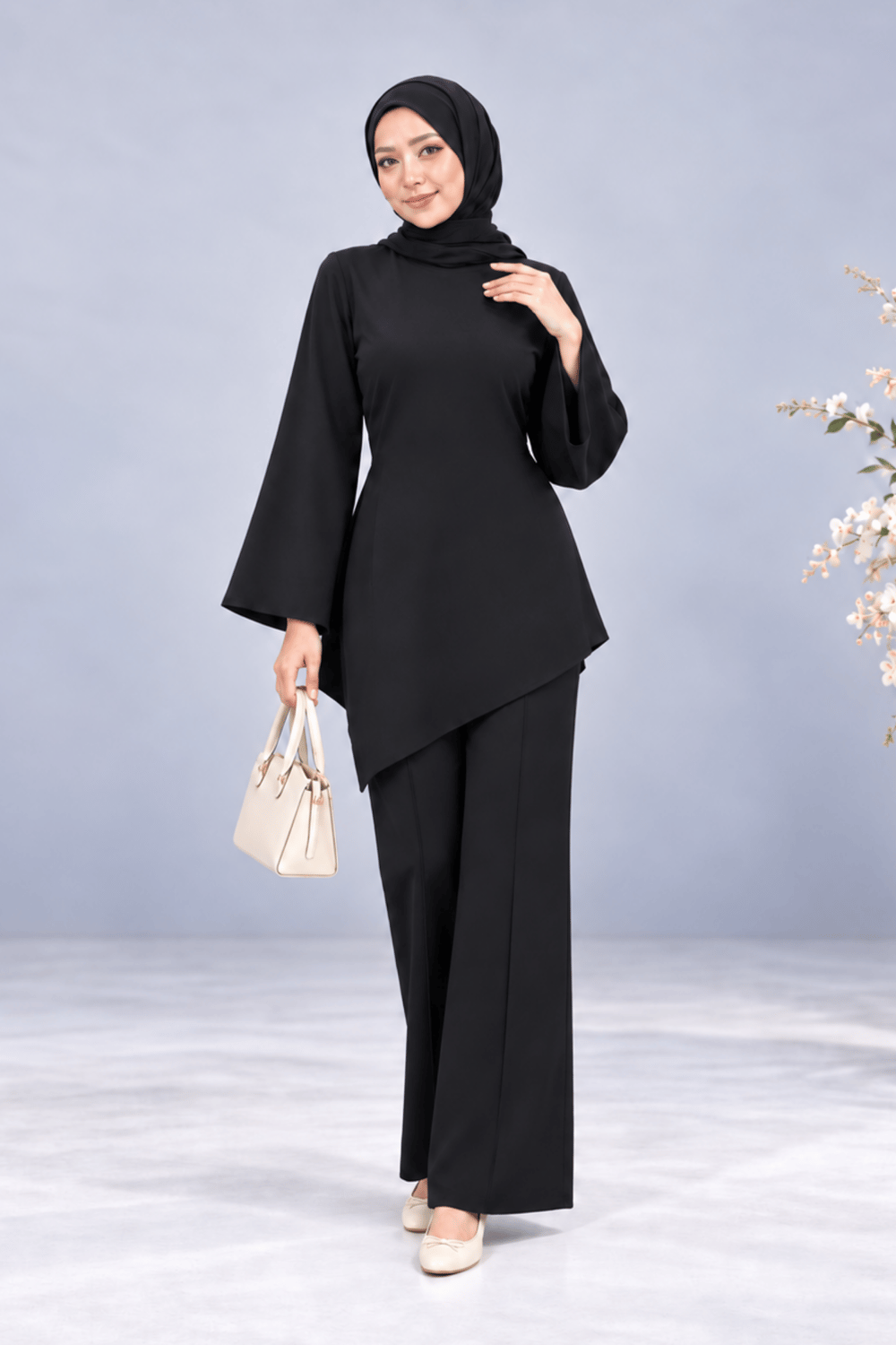 Helin Tesettür Takım Siyah