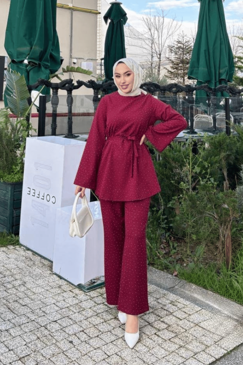 Mila Zarif Dokulu Bordo Takım