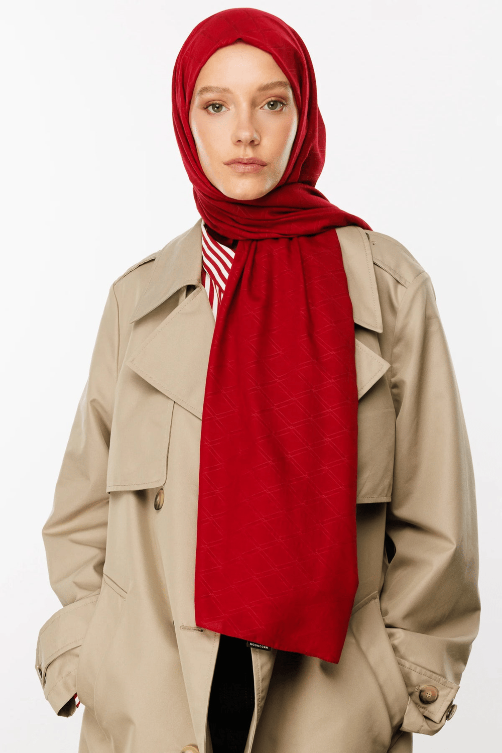 Bambu Jakar Şal - Bordo