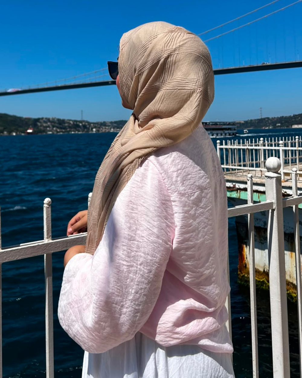 Bej Terra Müslin Şal