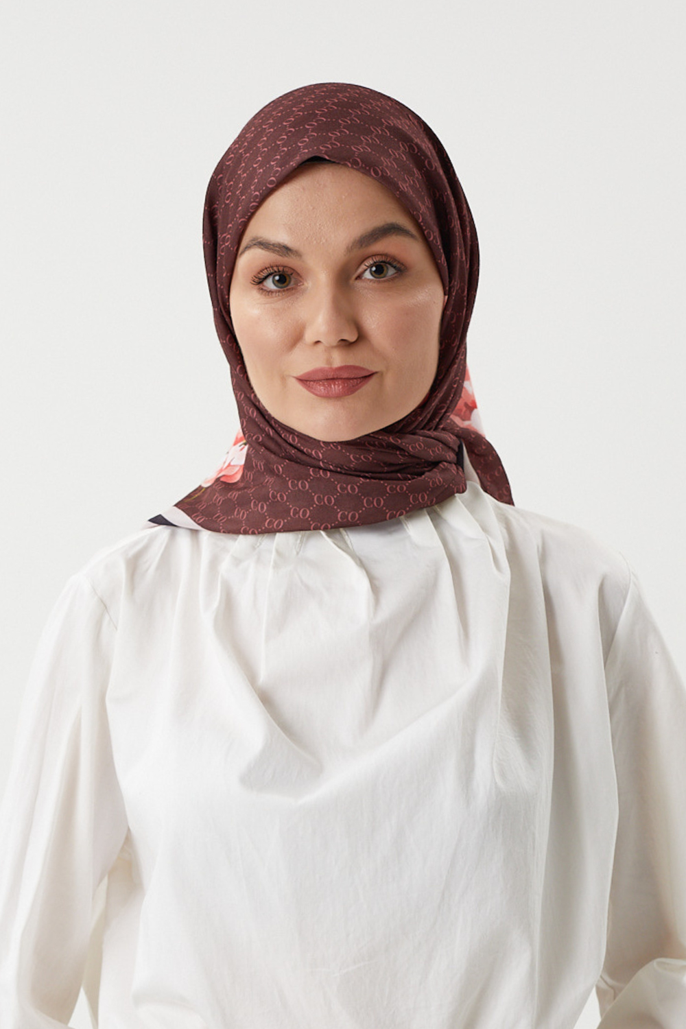 Bordo - Rose Pamuk Eşarp