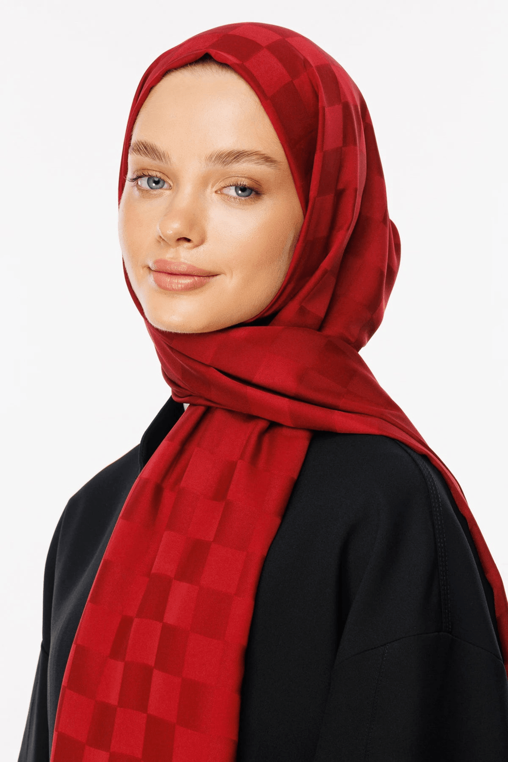 Dama Desen İpeksi Jakar Şal - Magenta