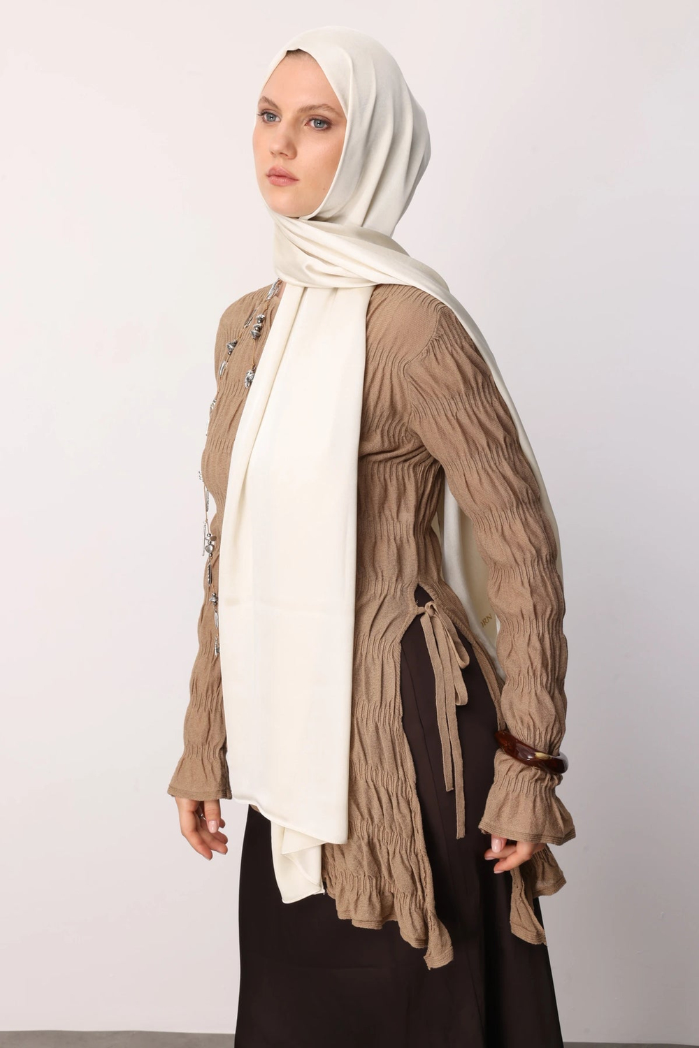Diamond Aura Şal - Taş Rengi