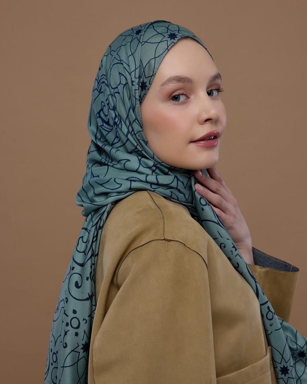 Duman & Lacivert Efsunlu Desen Şal
