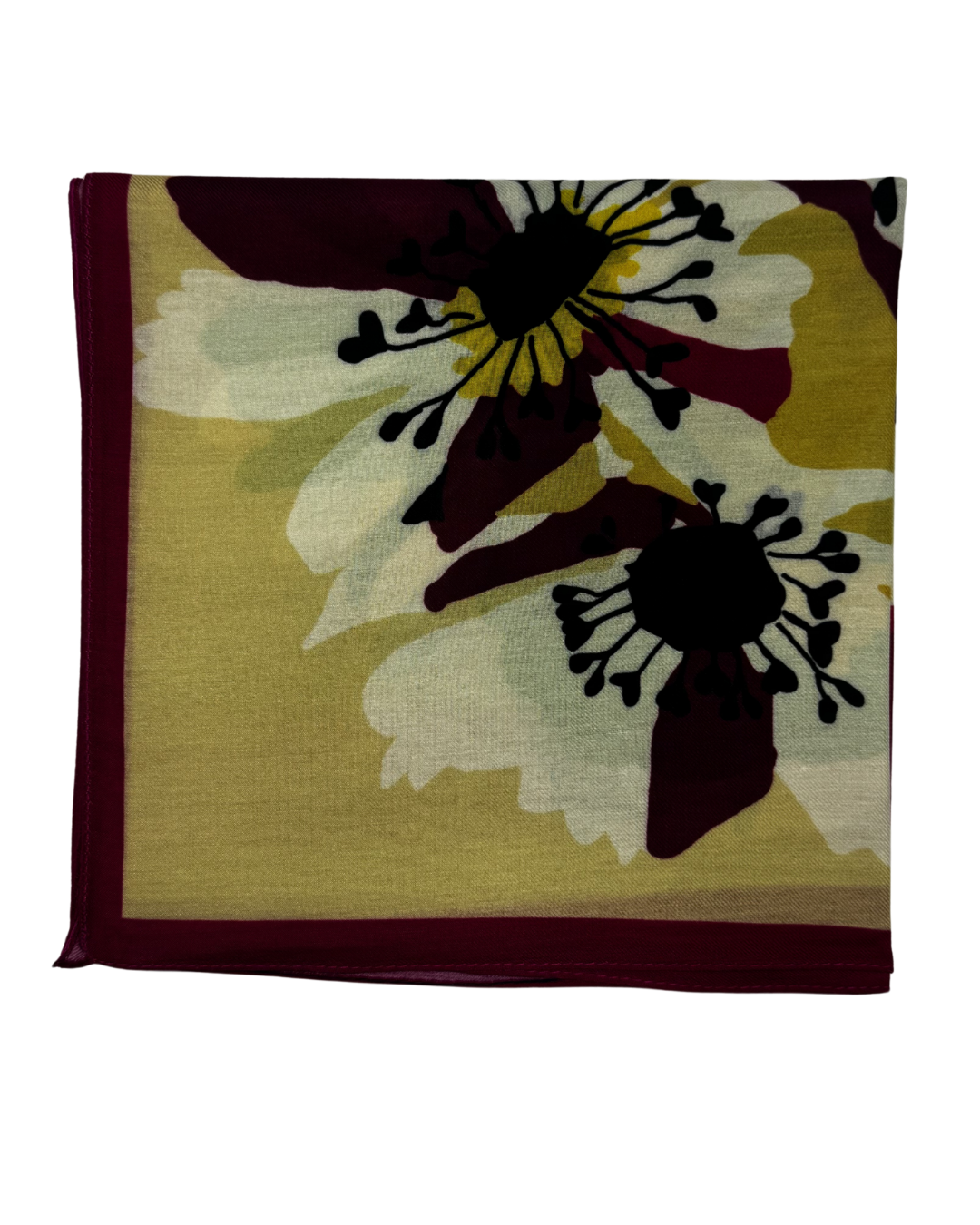 Fuşya & Butter Yellow - Garden Pamuk Eşarp