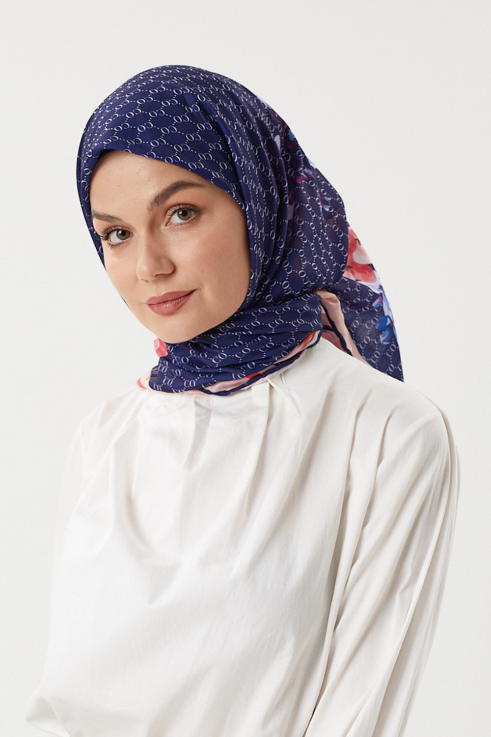 Lacivert - Rose Soft Eşarp