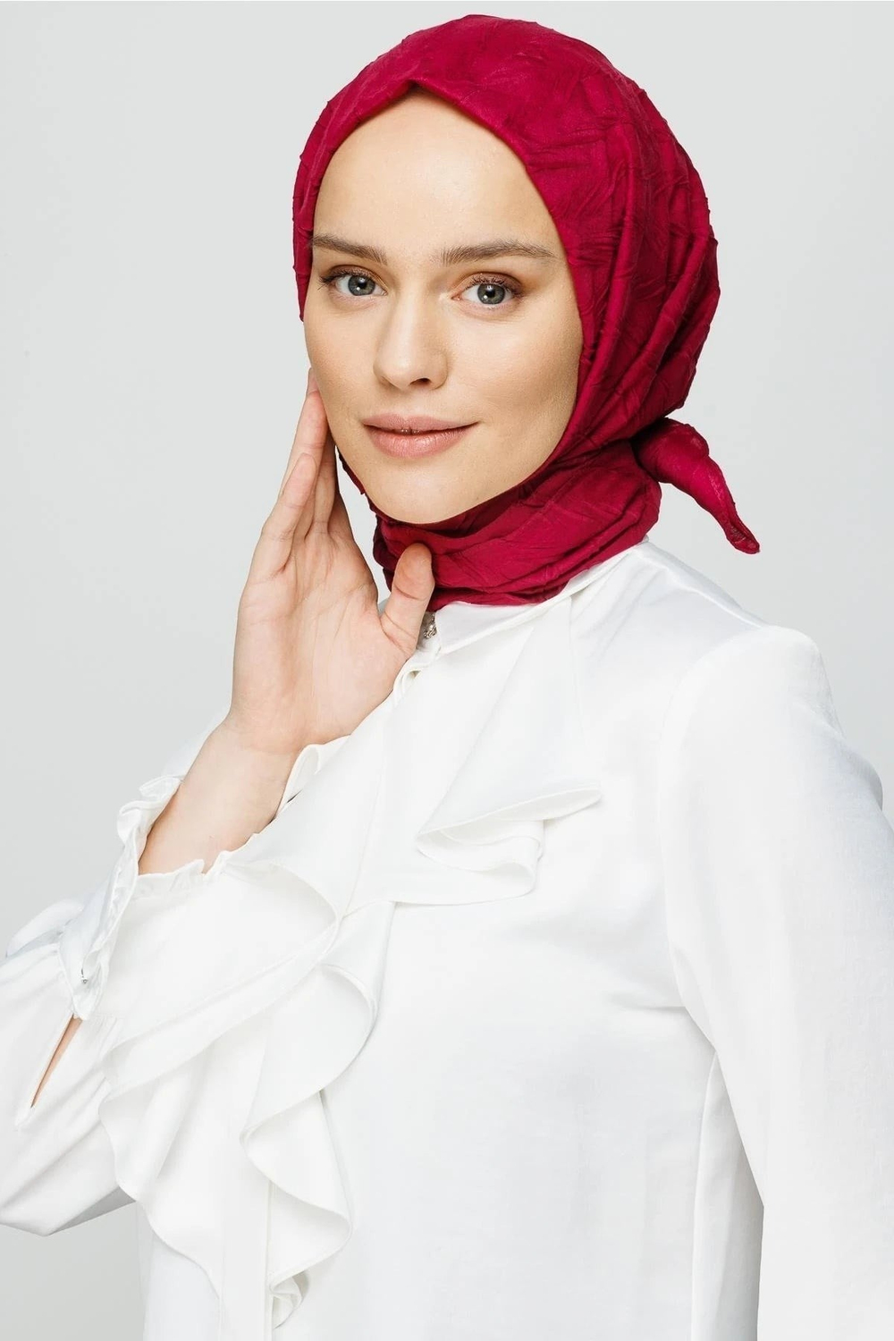 Magenta Piliseli Bambu Eşarp