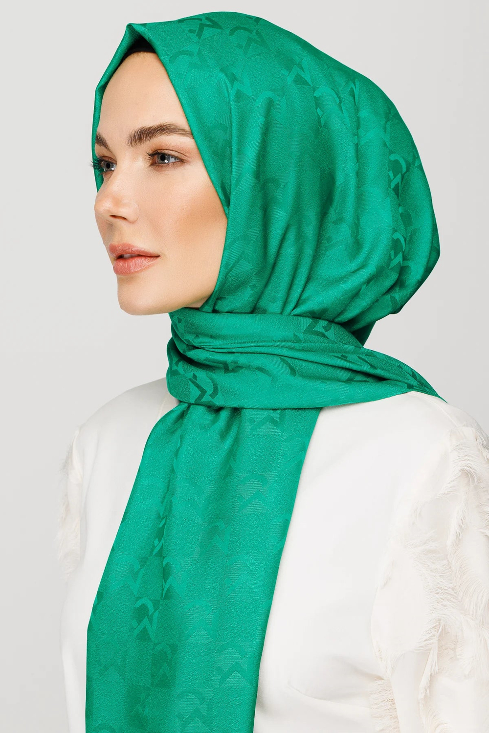 Mc Desen Jakar Şal - Benetton Yeşili