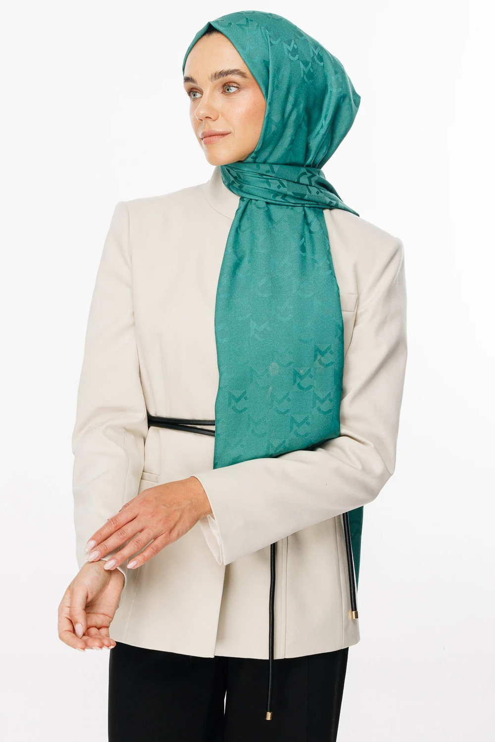 Mc Desen Jakar Şal - Mint Yeşili
