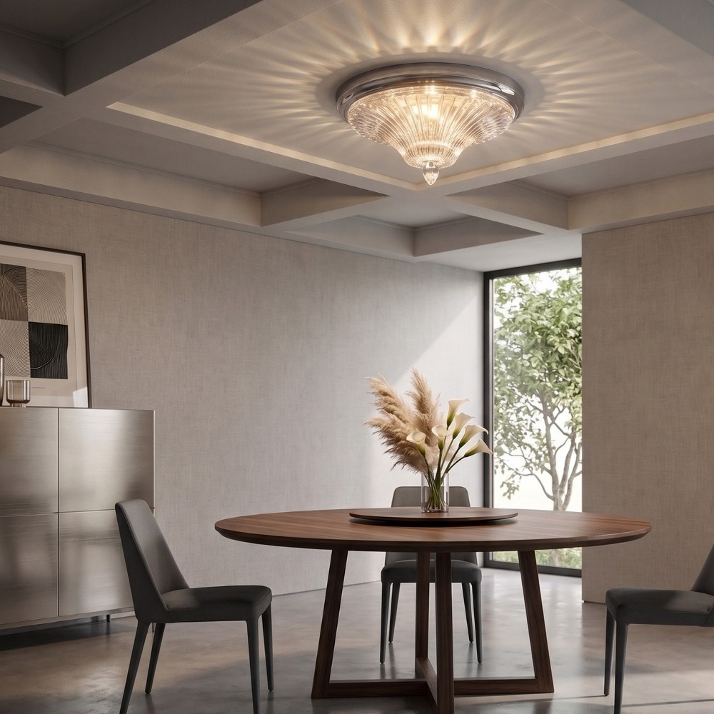 Italamp Plafoniera Transparent Flush Mount Ceiling Light