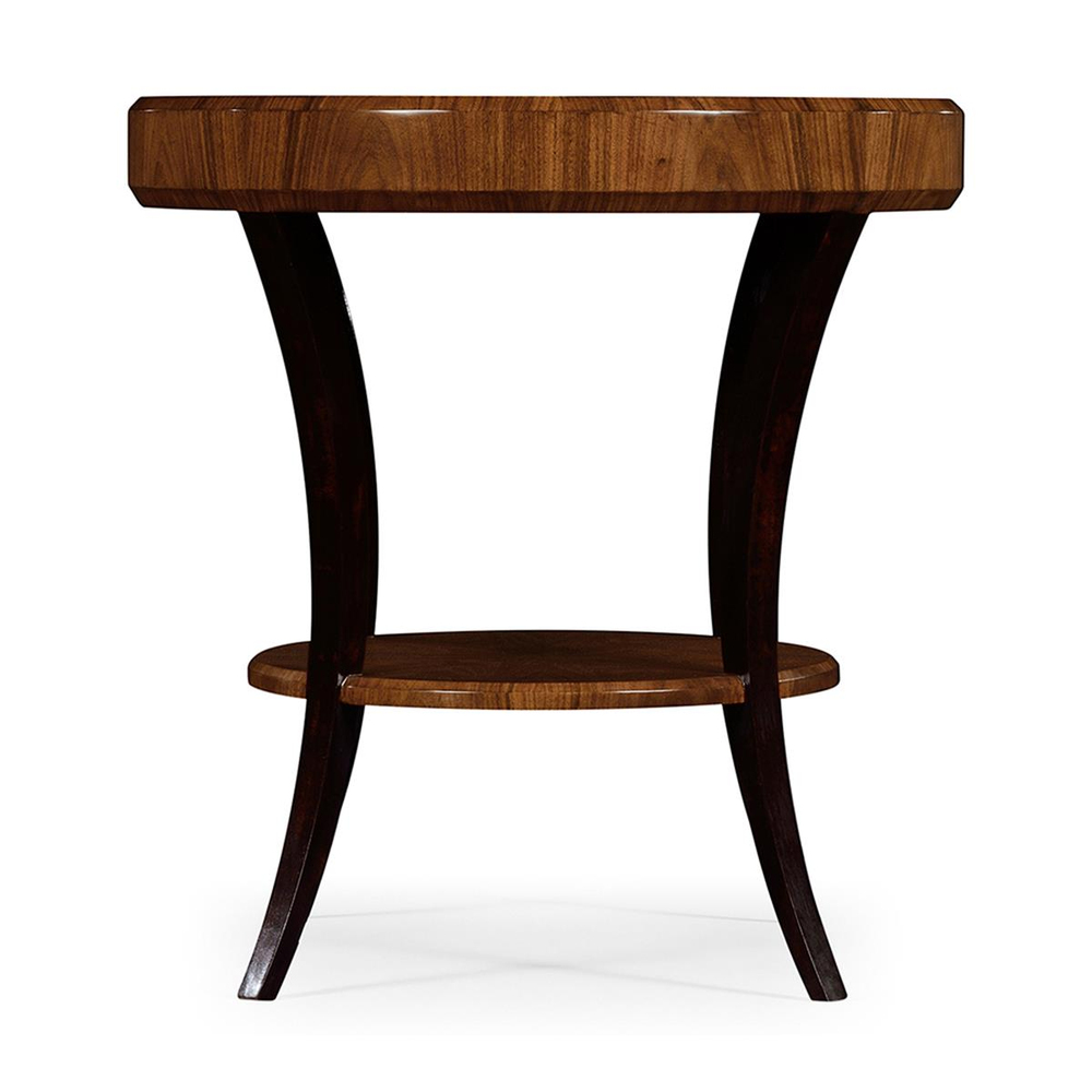 Jonathan Charles Art Deco Santos Rosewood Round Side Table