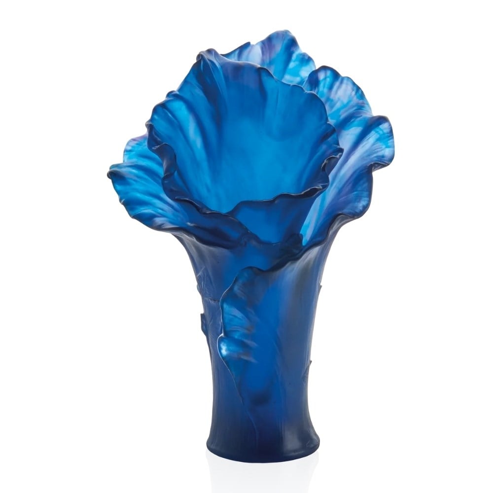 Daum Arum Blue Large Vase