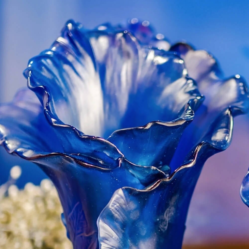 Daum Arum Blue Large Vase
