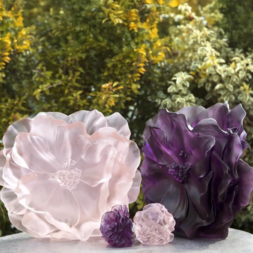 Daum Camelia Large Rose Vase