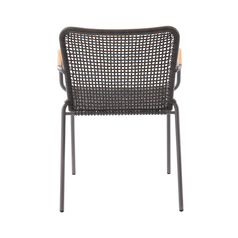 Alfresco Capri Anthracite İstiflenebilir Bahçe Sandalyesi